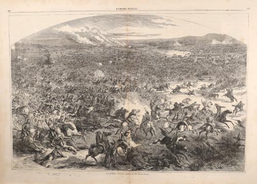 A Cavalry Attack, from "Harper's Weekly"