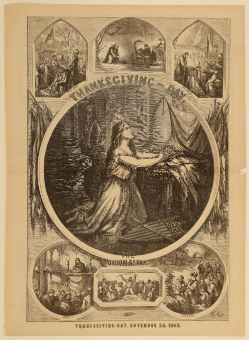 Thanksgiving-Day, November 26, 1863, from "Harper's Weekly"