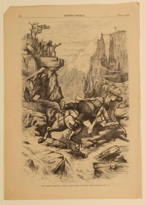 The Modern Mazeppa: 'What I Know about the Road from Cincinnati To...', from "Harper's Weekly"