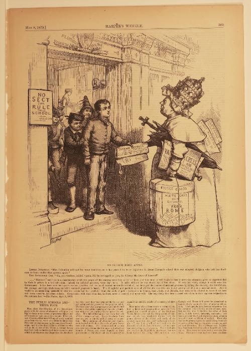 No Church Need Apply, from "Harper's Weekly"