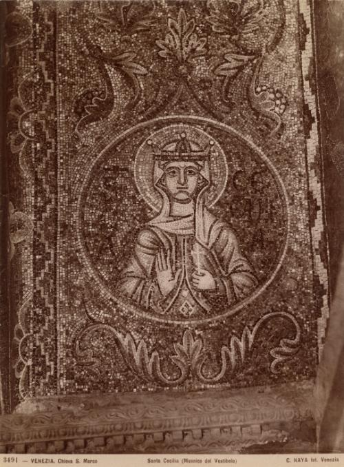 Venezia - Chiesa S. Marco, Santa Cecilia (Mosaico del Vestibolo)