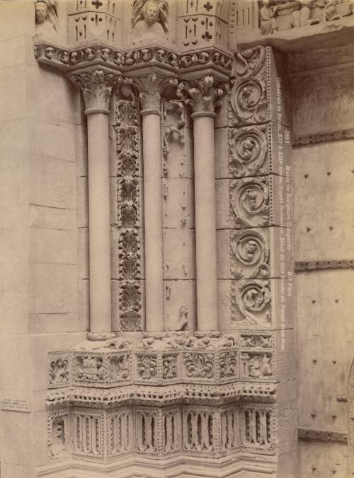 Cathédrale de Rouen, XIIe & XIIIe Siècle, Façade Occidentale, Détail du Côté Gauche du Portail Saint-Jean