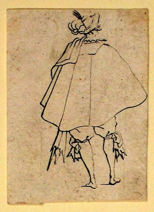 Les Caprices: Le Gentilhomme au Grand Manteau, Vu de Dos (The Caprices: Nobleman in Broad Cloak, Seen From Behind [Detail])