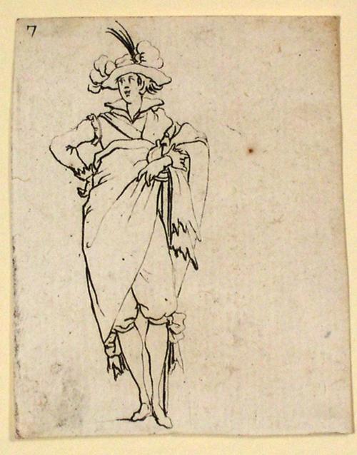 Les Caprices: Le Gentilhomme de Face, La Main Droite Sur la Hanche (The Caprices: Nobleman, Front View, Right Hand on Hip [Detail])