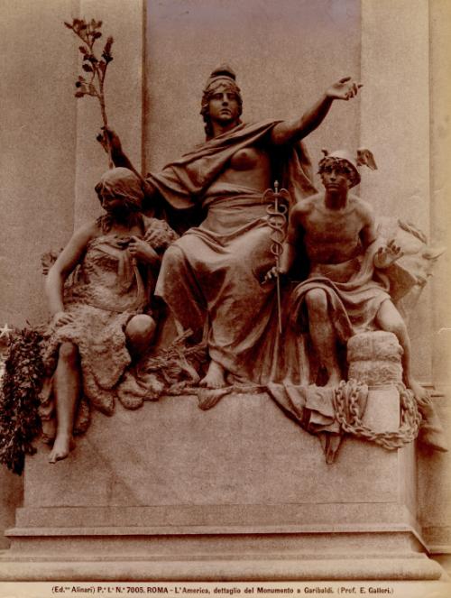 Roma - L'America, dettaglio del Monumento a Garibaldi (Rome - America, detail of the Garibaldi Monument)