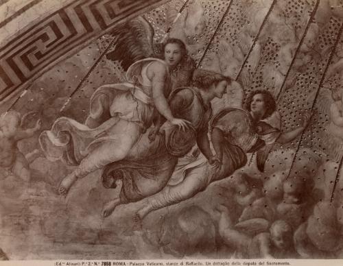 Roma - Palazzo Vaticano, stanze di Raffaello. Un dettaglio della disputa del Sacramento