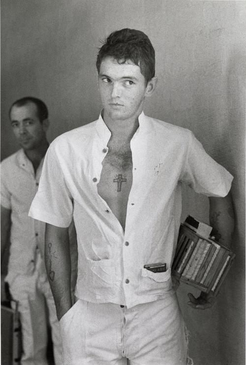 Cummins unit of Arkansas State Penitentiary. The corruption scandal of the historical penitentiary inspired the 1980 film Brubaker, which chronicled the warden's inside investigation into the corrupt southern prison system. The prison raise their own pigs. Close up of a young white prisoner, Cummins, Arkansas