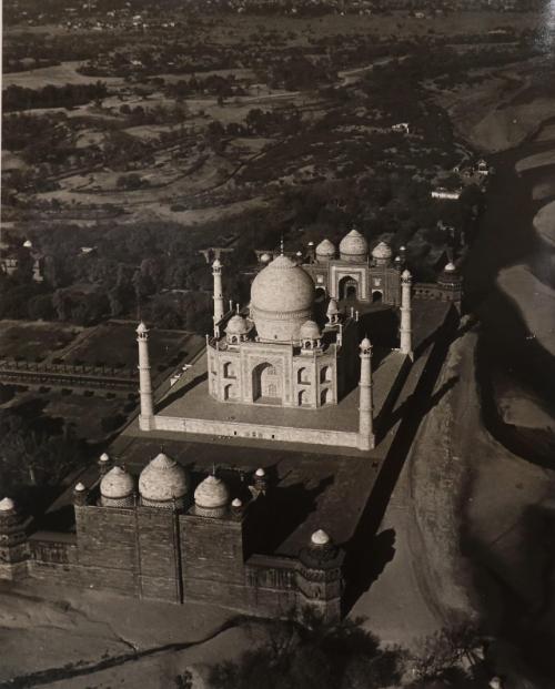 The Taj Mahal from the Air, Agra, India