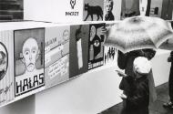 Exhibition of posters in park, Warsaw, Poland