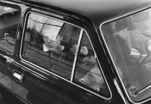 Princess Caroline of Monaco inside car, Paris