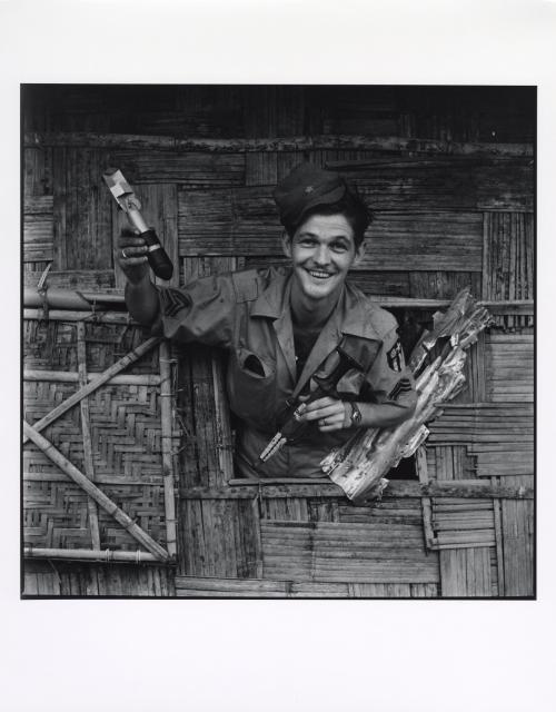 Soldier with Bombs on hands