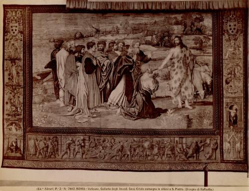 Roma - Vaticano, Galleria degli Arazzi. Gesù Cristo consegna le chiavi a S. Pietro