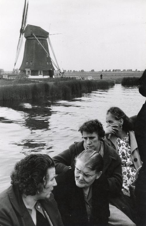 Boatride on canal through the country, Haarlem, Holland