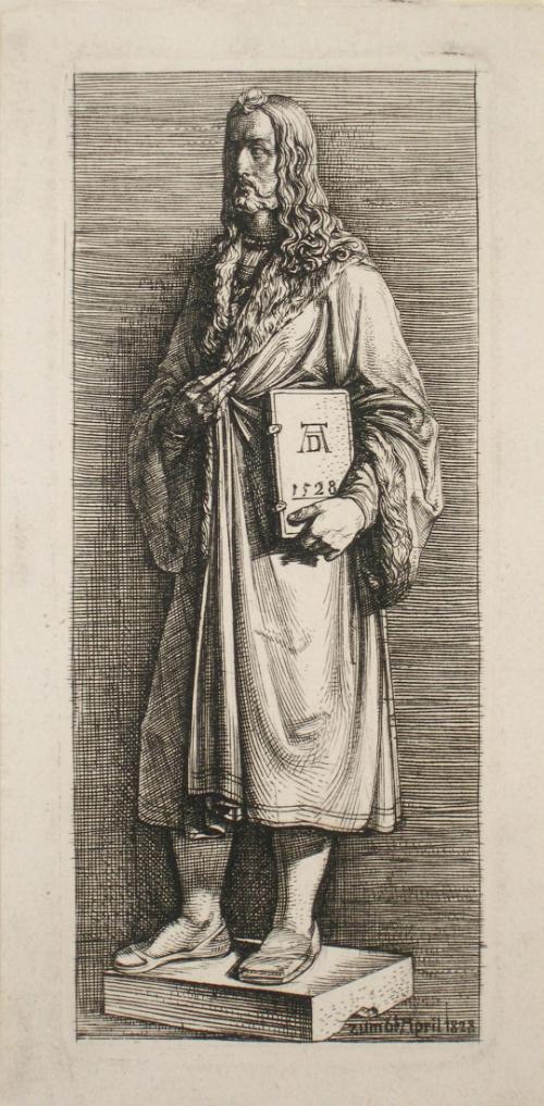 Statue design depicting Albrecht Dürer