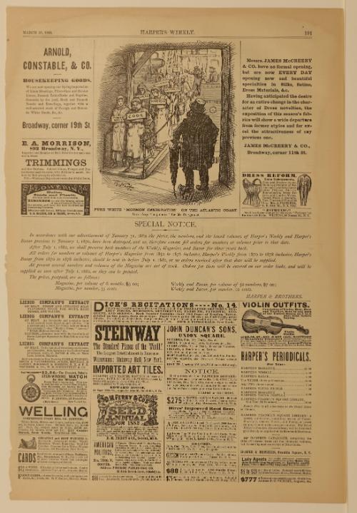 Pure White Mormon Immigration (recto); Which Color is to be Tabooed Next? (verso)