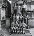 Puerto Rican Couple -- 9 Children on Steps (Genevera & Husband), Buffalo, NY