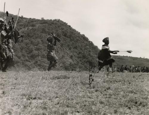 Zulu warriors dancing, South Africa