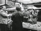 Ruhr District: market in center of Oberhausen, West Germany