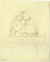 Sketch of a tympanum, Palazzo Pretorio, Arezzo