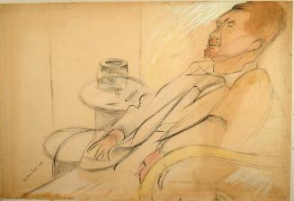 Study for oil of Ezra Pound (recto and verso)